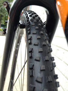 Trek Carbon Fork with Bontrager CX3 Tires Mud Clearance