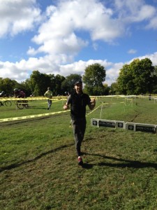 Course tape and barrier fixed at cyclocross race!
