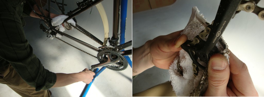 cleaning bike parts