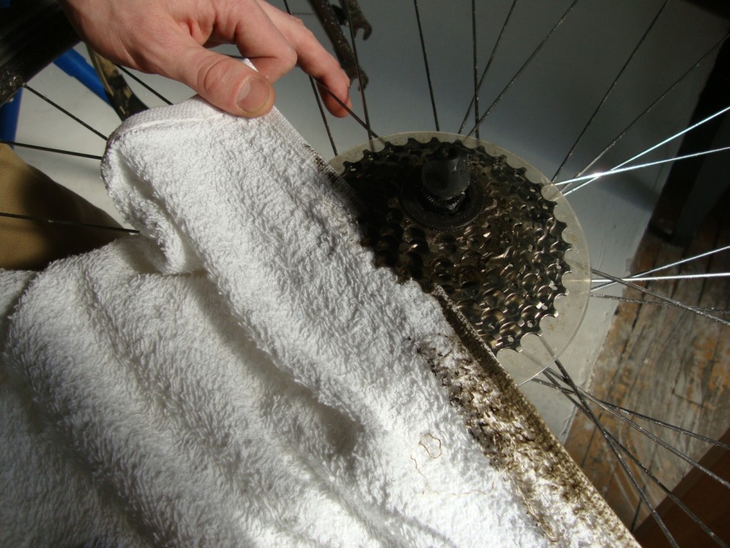 cleaning cassette as part of cleaning your bicycle 
